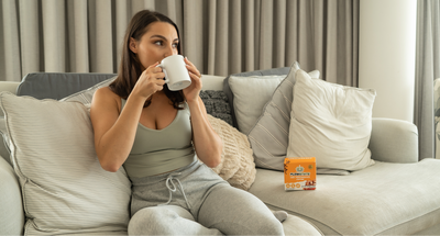 Morning mindful coffee drinking