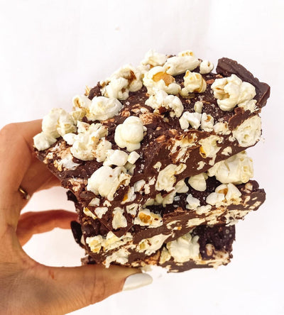 Salted Caramel Popcorn Bars